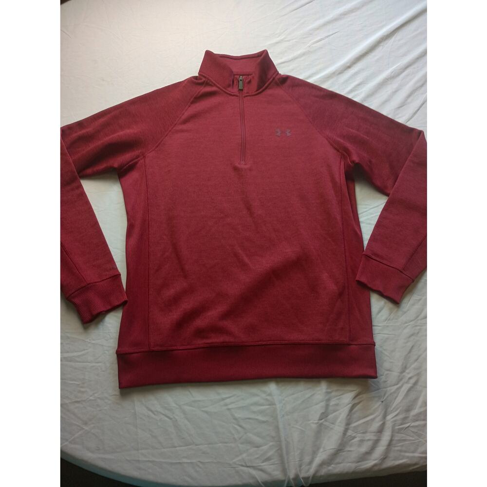 Under Armour Loose fit Cold Gear Mens Red Pull over Hoodie Crewneck Medium